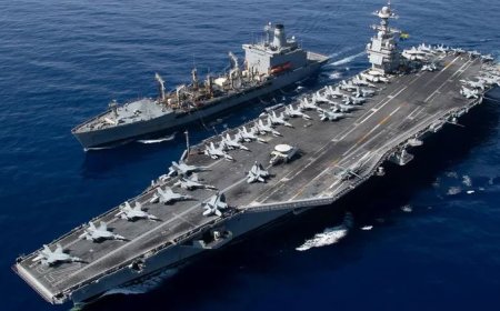 حاملة الطائرات جيرالد فورد تغادر الشرق الأوسط مع مدمرات أمريكية