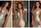في أحدث ظهور.. مي سليم تخطف الأنظار بفستان ذهبي أنيق