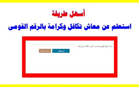 طريقة استعلام تكافل وكرامة بالرقم القومي 2026 وخطوات معرفة حالة المعاش بسهولة
