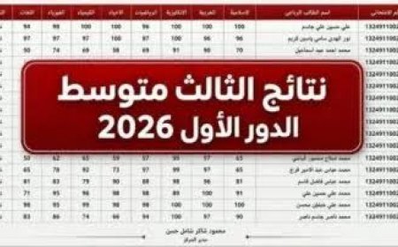 موعد إعلان نتائج الثالث متوسط 2026 الدور الأول