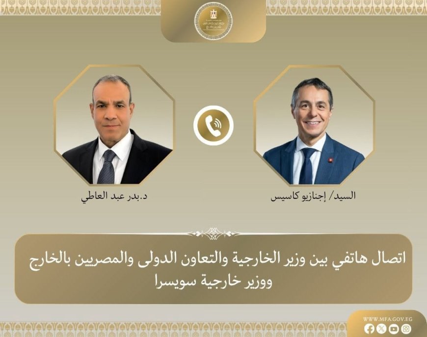 وزير الخارجية يبحث هاتفيًا مع نظيره السويسري تطورات الأوضاع الإقليمية