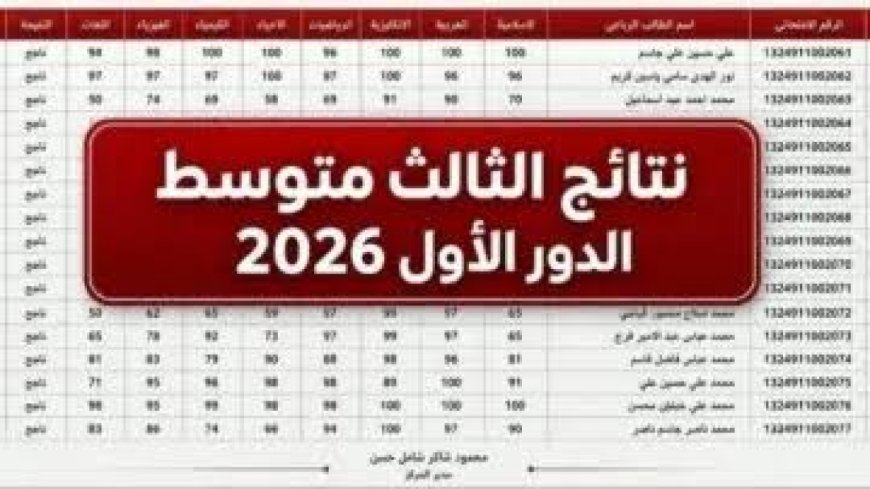 موعد إعلان نتائج الثالث متوسط 2026 الدور الأول