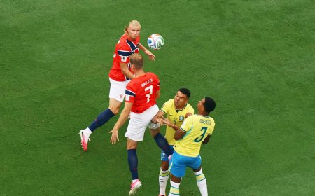 ملخص مباراة البرازيل والنرويج.. هالاند يقود الفايكينج لإقصاء السيليساو