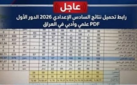 إعلان نتائج السادس الاعدادي 2026 الدور الأول في العراق رسميًا.. رابط الاستعلام عبر موقع وزارة التربية
