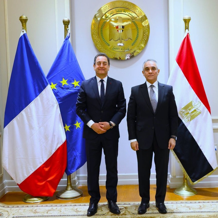 وزير العدل يستقبل السفير الفرنسي لبحث سبل التعاون القضائي