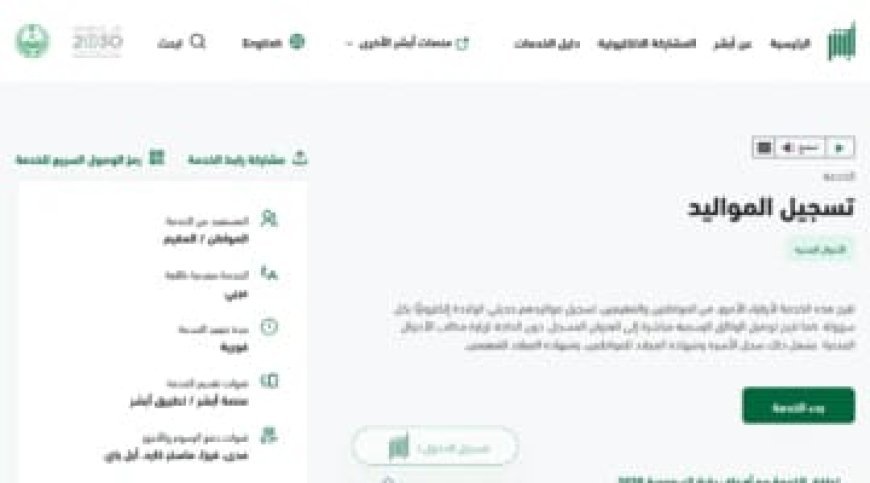 تسجيل المواليد عبر أبشر 1448.. خطوات إصدار شهادة الميلاد دون زيارة الأحوال المدنية