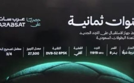 تردد قناة ثمانية عرب سات 2026.. اضبط القناة لمتابعة دوري روشن السعودي مجانًا
