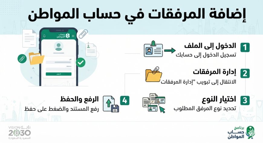 إضافة المرفقات في حساب المواطن