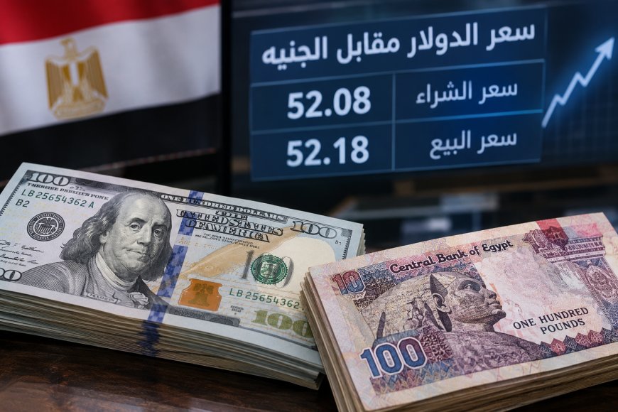 تحرك جديد خلال ساعات.. سعر الدولار مقابل الجنيه يصل إلى 52.20 جنيه في 5 بنوك