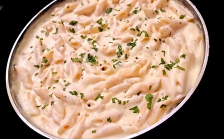 طريقة عمل المكرونة بالوايت صوص بخطوات سهلة ومذاق المطاعم