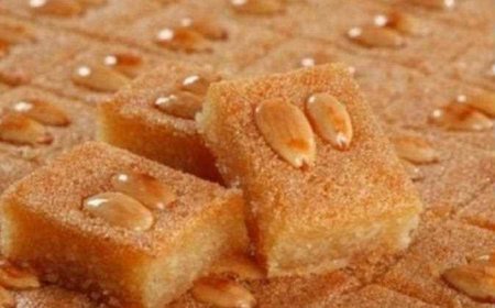 طريقة عمل البسبوسة المرملة زي المحلات بمكونات بسيطة