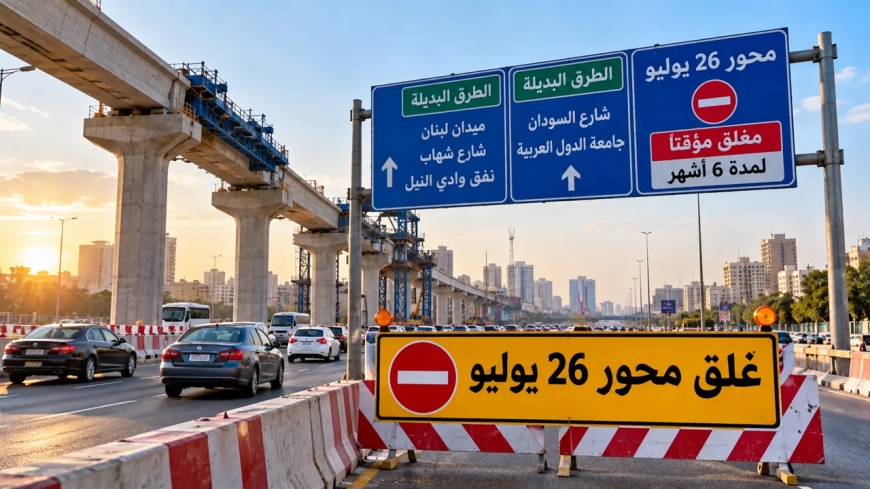 بدءًا من 12 أكتوبر.. غلق محور 26 يوليو 6 أشهر وتحويلات مرورية بديلة